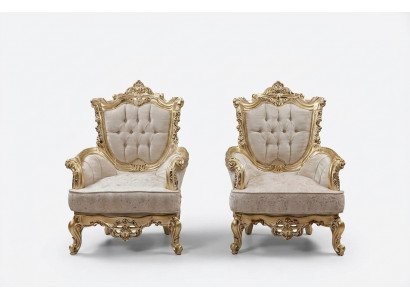 Chesterfield fauteuil Ser Garnituur 1+1 zits bank gestoffeerde meubels inrichting