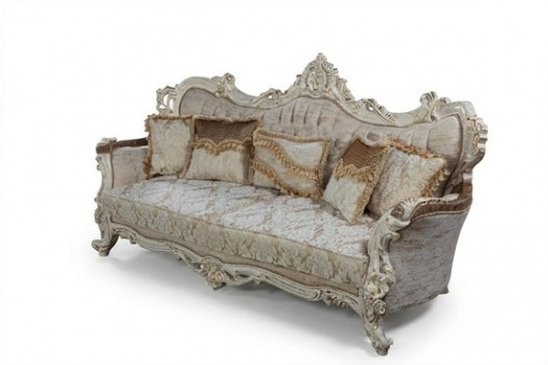 Chesterfield Barok driezitsbank Meubels Banken Stof Gouden Bank