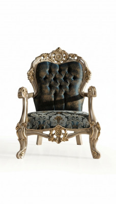Barok fauteuil Chesterfield oorfauteuil Klassieke eenzitter bank bank