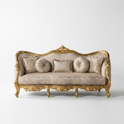 Luxe bank Klassieke driezitsbank Bank Meubels Inrichting Stoffen bank