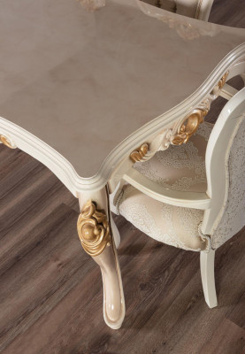 Eettafel set groep eetkamer tafel stoel set dressoir spiegel 6-delig