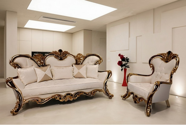 Bankstel Klassiek Barok Rococo 3+1 Zits Bankstel Meubel Compleet