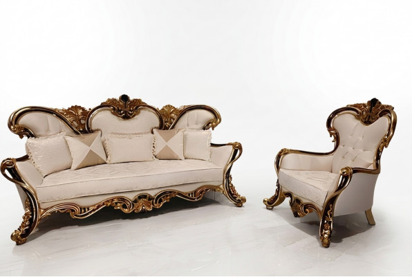 Bankstel Klassiek Barok Rococo 3+1 Zits Bankstel Meubel Compleet