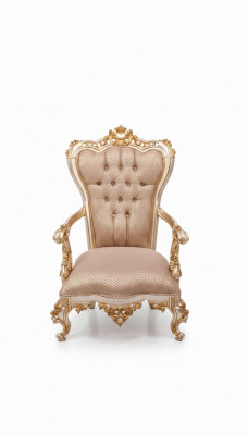 Beige Chesterfield fauteuil in antieke stijl fauteuils fauteuil barok rococo meubels