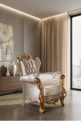 Stoel Antieke Stijl Fauteuil Barok Rococo Meubels Inrichting Nieuwe Stoelen