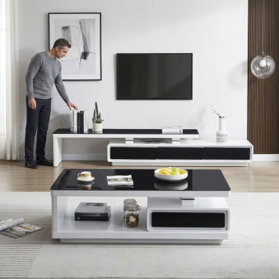 Ontwerper Modern Sideboard Zwart-witte commode TV-stand Luxe