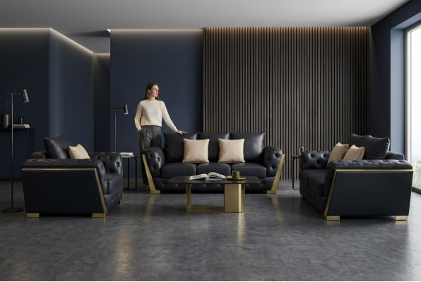 Chesterfield 3+2+1 bankstel bank meubel bank bankstel set 3-delig