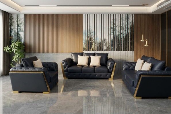 Chesterfield 3+2+1 bankstel bank meubel bank bankstel set 3-delig