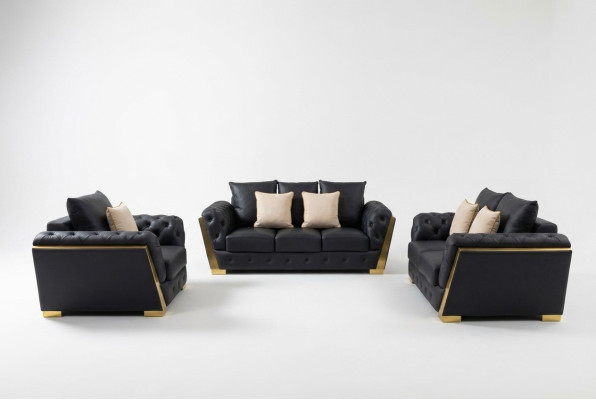 Chesterfield 3+2+1 bankstel bank meubel bank bankstel set 3-delig