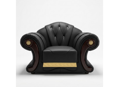 Luxe fauteuil Chesterfield, eenzitter bank meubels inrichting bankstel 1-zits
