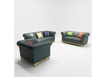 Chesterfield woonkamer bankstel bankstel luxe set 3+2+1 groep nieuw  Chesterfield woonkamerbankstel luxe set 3+2+1 groep nieuw