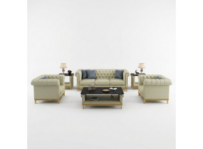 Chesterfield bankstel bank bekleding meubelset 3+2+1 leren bankstel 3 delig  Chesterfield bankstel bankbekleding meubelset 3+2+1 leren bankstel 3-delig
