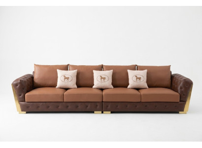 Moderne vijfzits luxe woonkamerbank Chesterfield designbank