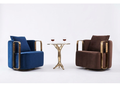 Ronde fauteuil bank roestvrijstalen wachtkamer design meubels