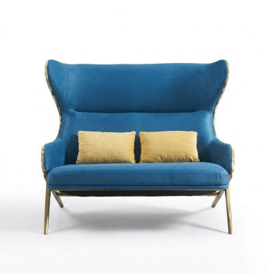 Klassieke 1,5-zits luxe blauwe zitmeubelen woonkamer meubels bank