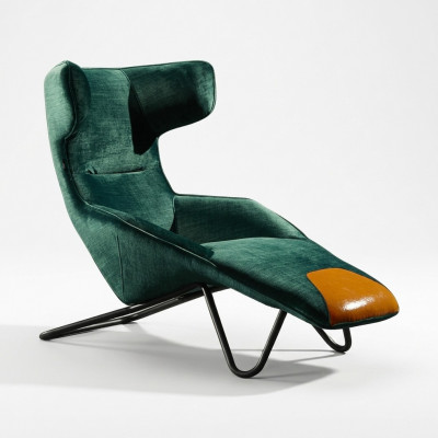 Luxe groene fauteuil 1-zits woonkamer gestoffeerde zitmeubels fauteuil met bekleding