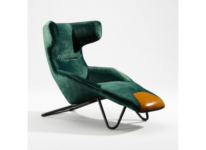 Luxe groene fauteuil 1-zits woonkamer gestoffeerde zitmeubels fauteuil met bekleding