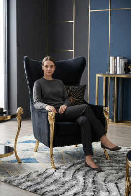 Luxe fauteuil bank gestoffeerde meubels eenzitter banken bank oorfauteuil