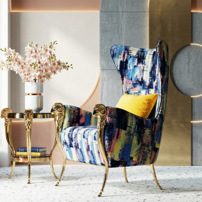 Eenzitter fauteuil oorfauteuil bank meubels tv-design meubels inrichting