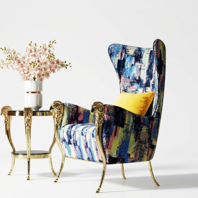 Eenzitter fauteuil oorfauteuil bank meubels tv-design meubels inrichting