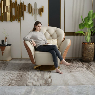 Draaibare Chesterfield fauteuil fauteuils gestoffeerde meubels enkele zitplaatsen