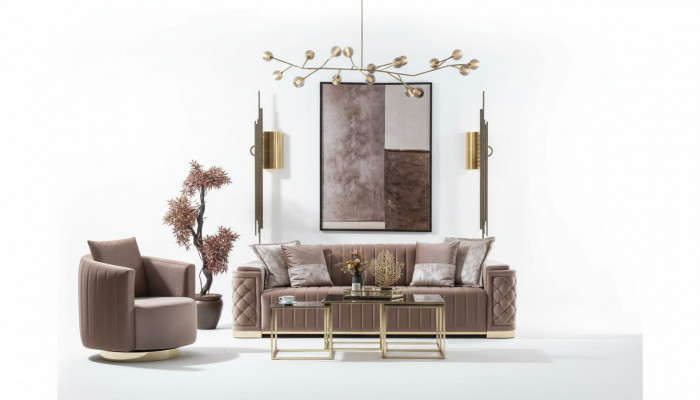Luxe bankstel 3+1 meubilair bank banken bankstel Chesterfield 2-delig.