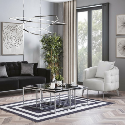 Ronde fauteuil gestoffeerde bank relax wachtkamer kantoor praktijk hotel
