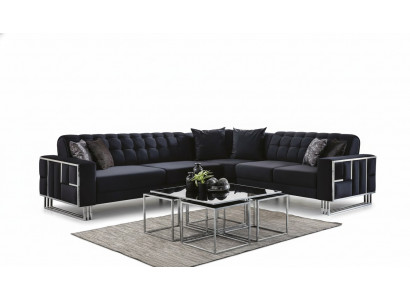 Luxe hoekbank van textiel stoffering Meubels hoekbank met metalen elementen Bank Sofa
