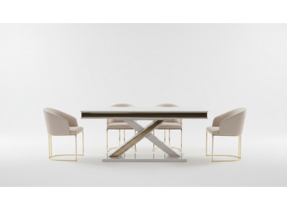 Zuilen tafel eetgroep tafel met 6x eetkamerstoelen Eetkamerstoelen 7-delig