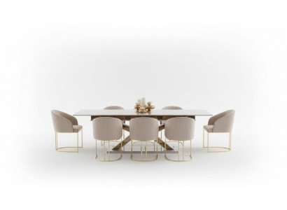 Eetkamer Set Eetgroep Roestvrij Stalen Stoelen 10x Stoel Eettafel Tafel 11-delig