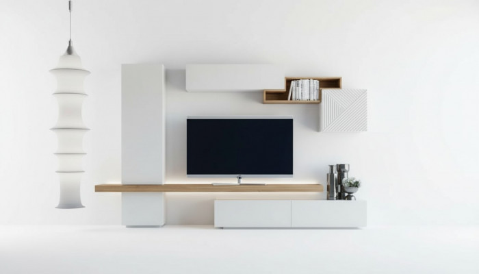 Moderne witte woonwand woonkamermeubels wandkasten meubels nieuw