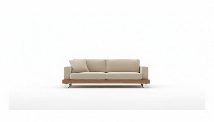 Modern driezitsbank gestoffeerde bank woonkamerset houten frame