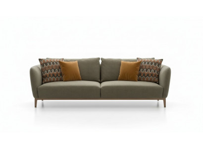 Olijfgroene driezits Moderne woonkamerbank Zitmeubel Bank Sofa