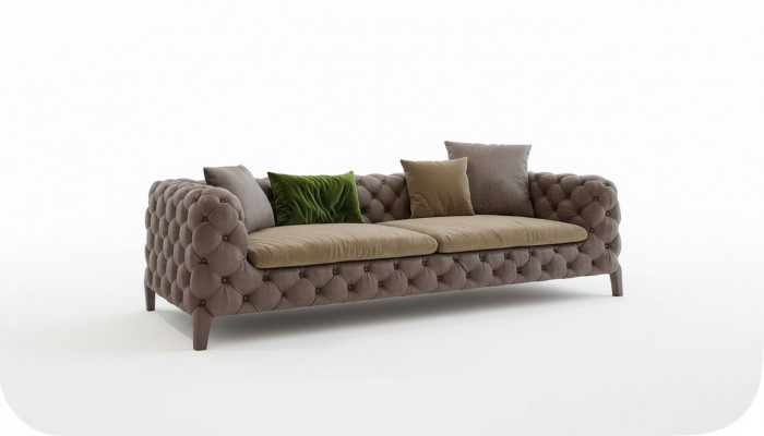 Chesterfield Vierzits Taupe Moderne Bank Woonkamermeubels Modern Nieuw  Chesterfield Vierzits Taupe Moderne Bank Woonkamermeubels Modern Nieuw