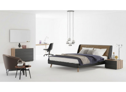 Slaapkamerset Bedframe Nachtkastjes Commode Spiegel Houten meubels