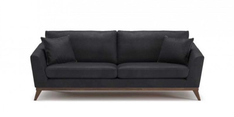 Grijze driezitter houten frame Moderne woonkamerbank Nieuw Luxe design
