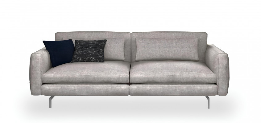 Grijze-zwarte woonkamermeubels Driepersoons fauteuil Nieuwe luxe set Modern