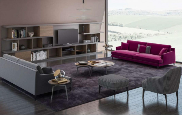 Rosa driezits moderne bank woonkamer banken designmeubelen luxe design