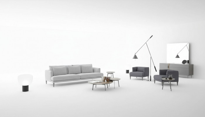 Grijze bankstel set Bank Ensemble bankstel luxe meubels Nieuw