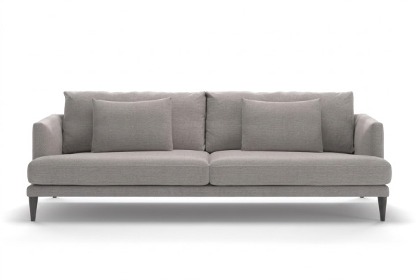 Tweezits luxe grijze bankstel van textielmeubilair voor de woonkamer, moderne bankstellen.   Tweepersoons luxe grijze bankstel van textiel voor de woonkamer, moderne bankstellen.
