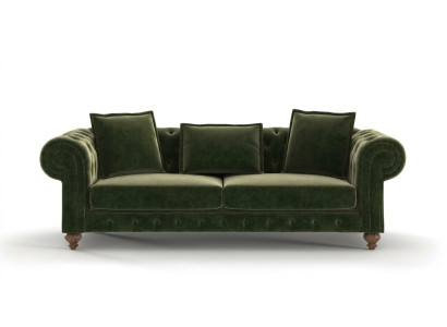 Groene Chesterfield stoffen driezits luxe bank woonkamersofa's stijl