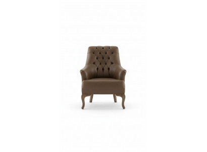 Bruine Chesterfield éénzits woonkamermeubel Moderne Luxe Fauteuil