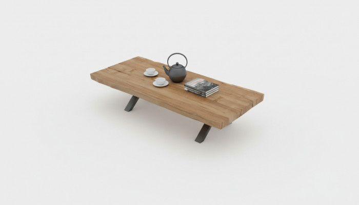 Echt houten salontafel Rechthoekige tafel Theetafel Moderne woonkamertafel