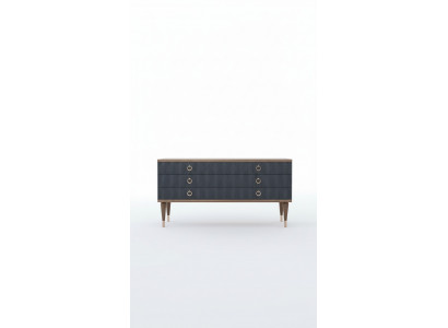 Ontwerper dressoir met laden natuurlijke walnoot - mat antraciet