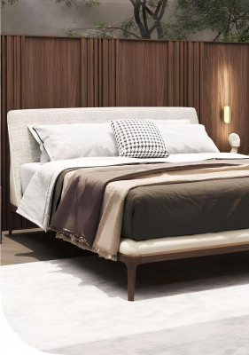 Bruin slaapkamer set bedframe 2x nachtkastjes tweepersoonsbed 3-delig