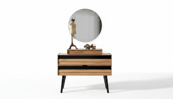 Ontwerper luxe massief houten lade bruine opbergcommode Modern Nieuw