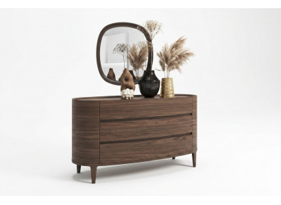 Bruine designer commode in moderne stijl met opbergruimte voor slaapkamermeubels.