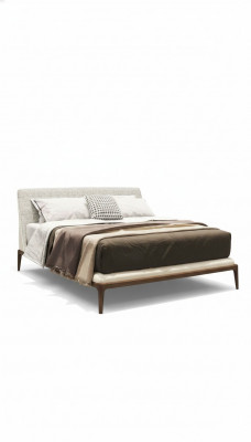 Wit bed Luxe bedframe Modern slaapkamermeubilair Houten frame