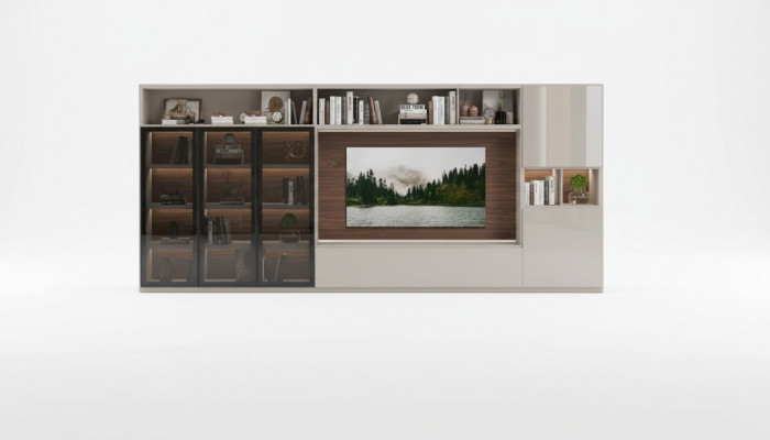 Wandmeubel Moderne witte woonkamermeubelen Luxe houten meubels Inrichting