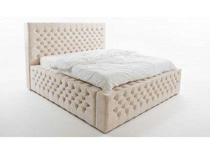 Luxe bed Chesterfield fluweel bedtextiel dubbel hotelmeubilair 140x200